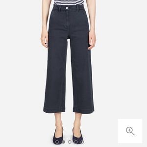 Navy Everlane Wide Leg Crop size 4 short